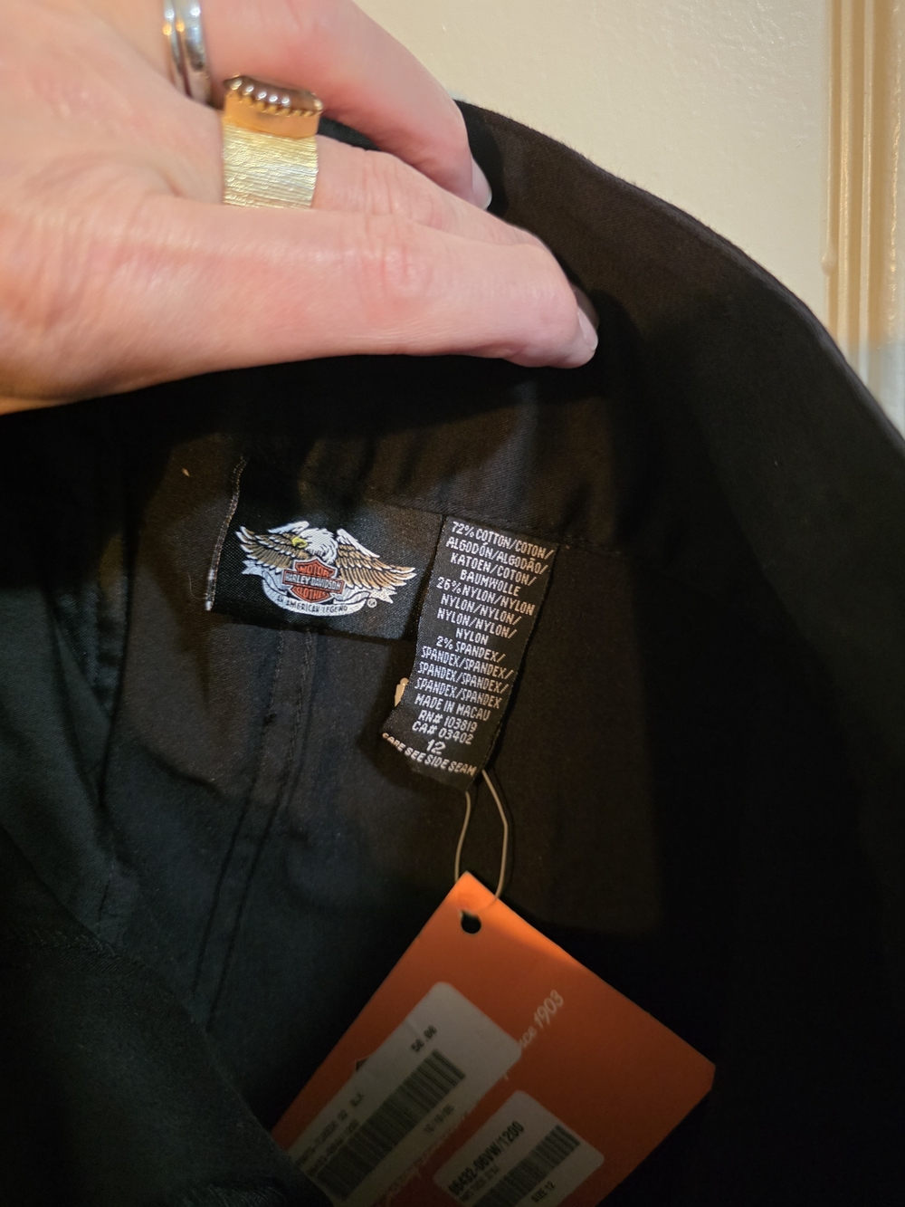 Harley-Davidson Black Women's Boot Cut Pants - Picture 7 of 8